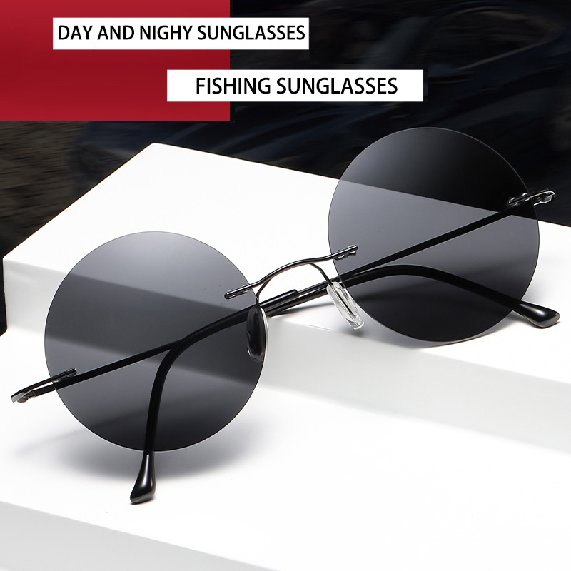 Sunglasses Polarized Men - BOYSEEN Lunettes de soleil circulaires polarisées