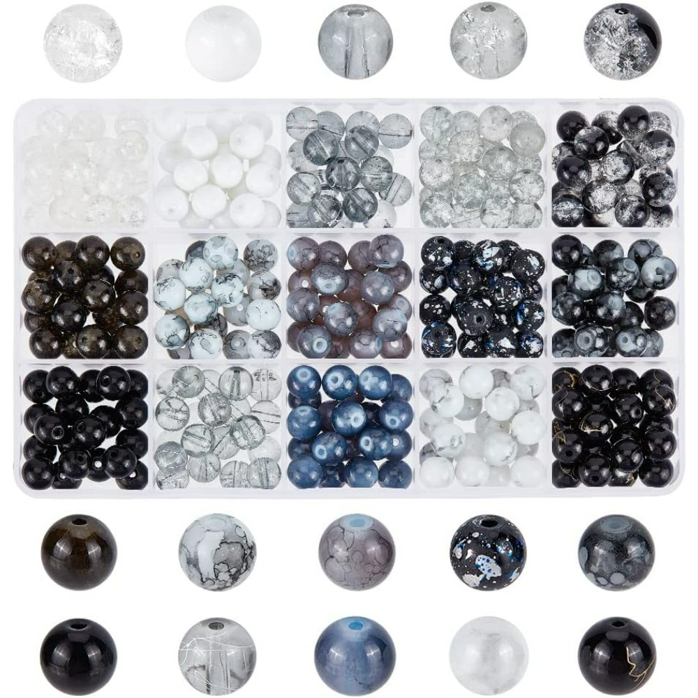 Bead Bracelet Men - 300 pièces 8mm perles de verre