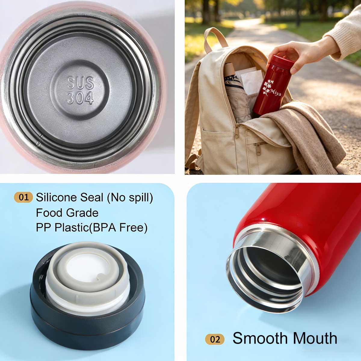 Gourde isotherme en acier inox - Flask Stainless Steel avis et prix