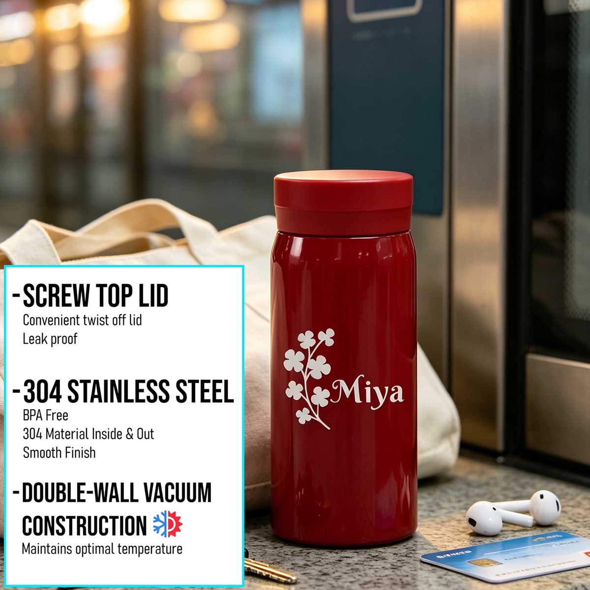 Gourde isotherme en acier inox - Flask Stainless Steel avis et prix