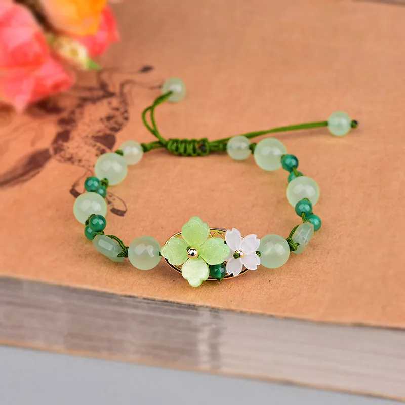 Bracelet de fleurs vertes dive - Bead Bracelet Men avis et prix