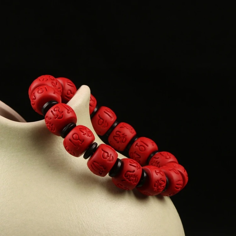 Bracelet élastique en cinabre  - Bead Bracelet Men avis et prix