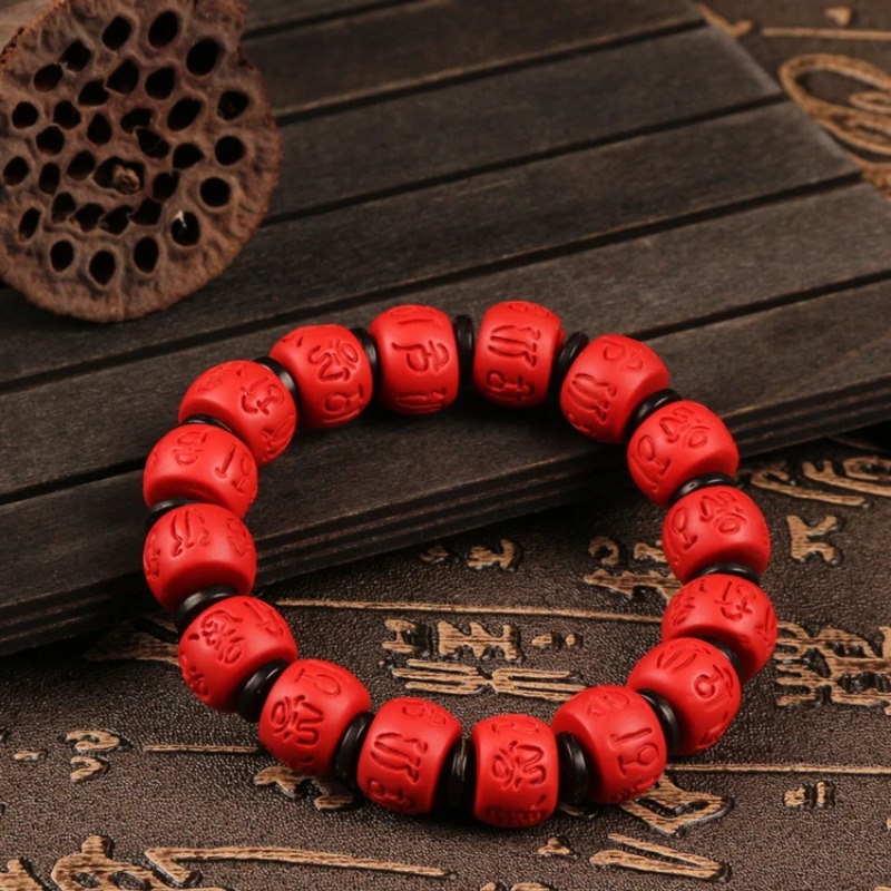Bracelet élastique en cinabre  - Bead Bracelet Men avis et prix