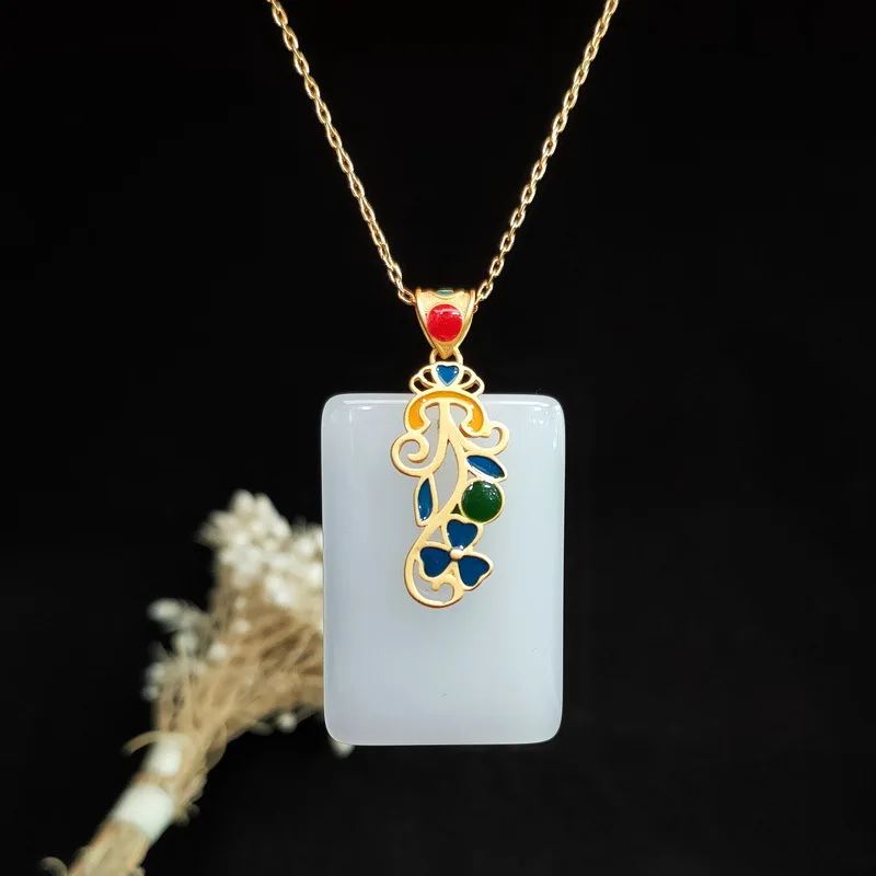 Collier pendentif Jade en arge - Men Accessories Silver avis et prix