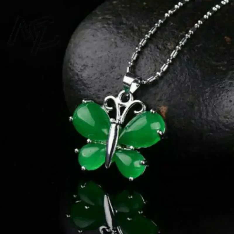 S925 argent vert Jade papillon - Men Accessories Silver avis et prix
