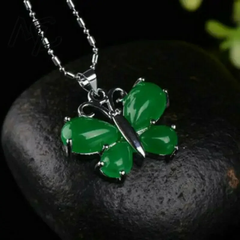 S925 argent vert Jade papillon - Men Accessories Silver avis et prix
