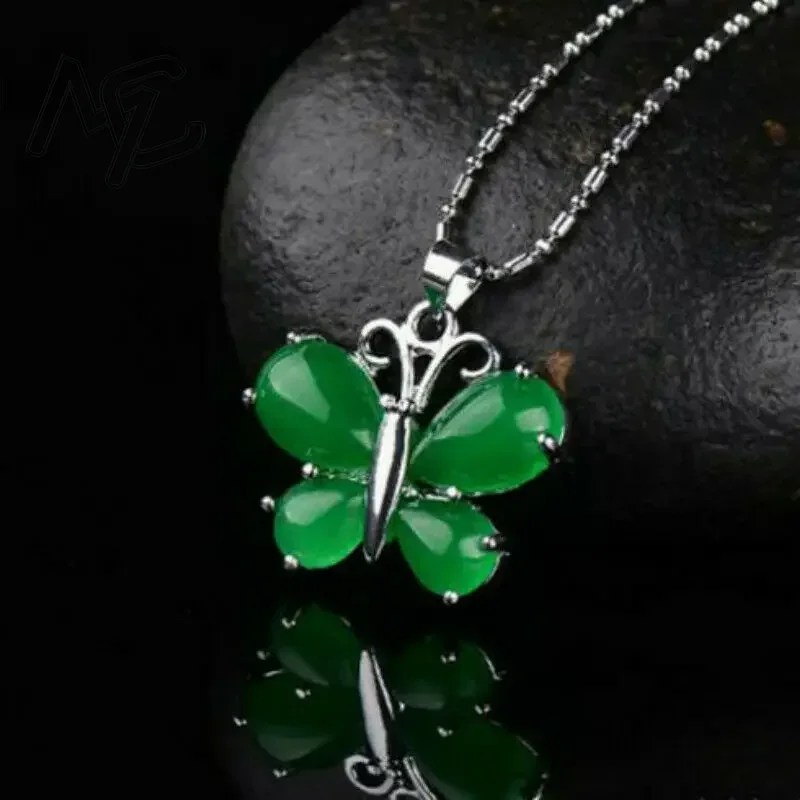 S925 argent vert Jade papillon - Men Accessories Silver avis et prix