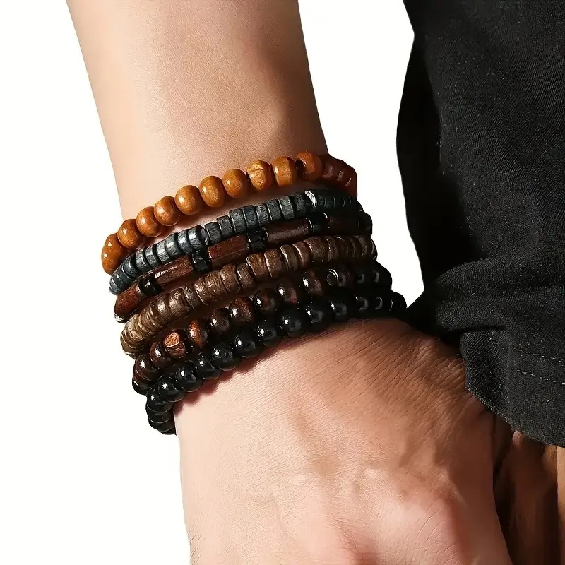 Ensemble de bracelets élastiqu - Bead Bracelet Men avis et prix